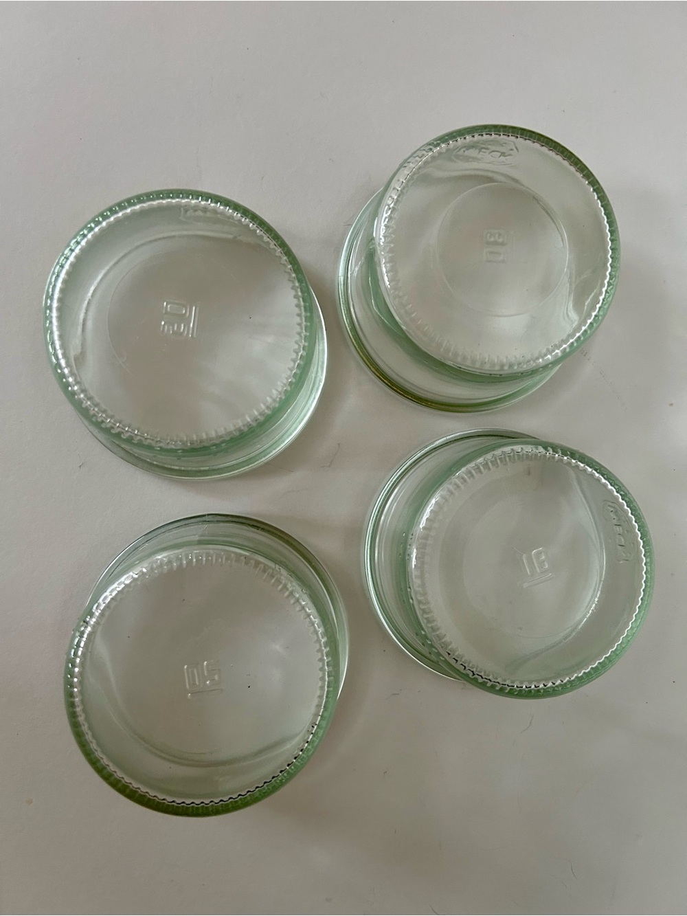 Weck Clear Mold Jars Lot Set of 4 with Lids style 976 - Picture 5 of 8